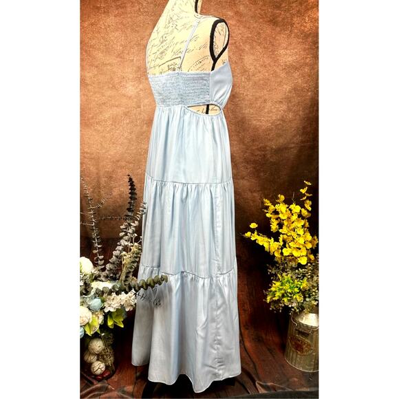 And Now This Women's Cut Out Tiered Maxi Dress - Periwinkle Blue - size XS - Picture 11 of 16